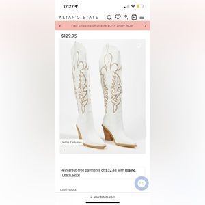 ALTAR’D STATE Simone tall western boot (NEVER WORN)